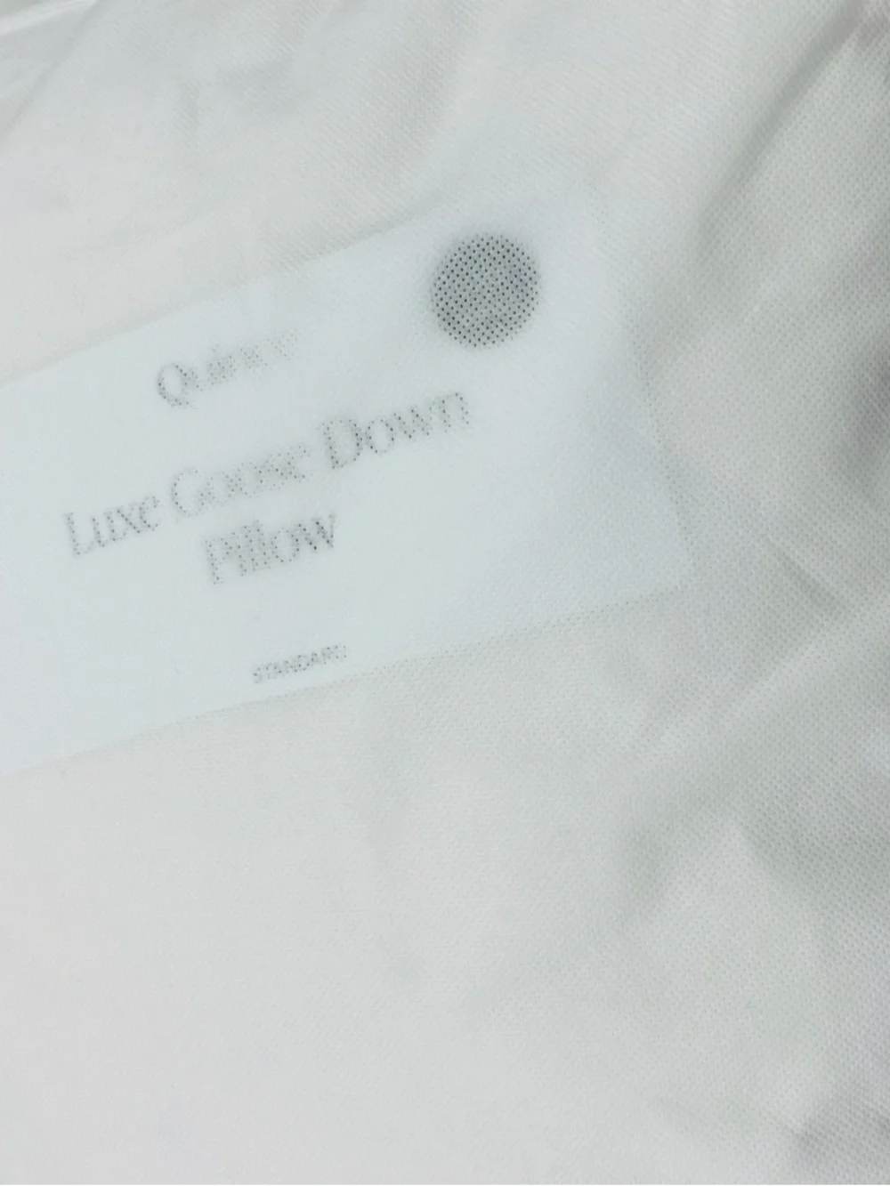 NWOT QUINCE Luxe White Goose Down Medium Fill Pillow Standard 7254